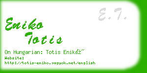 eniko totis business card